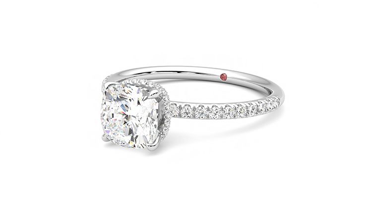 Taylor & Hart Thyme Cushion Engagement Ring 360 degree image 25