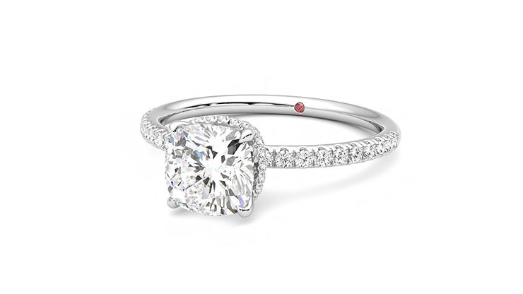 Taylor & Hart Thyme Cushion Engagement Ring 360 degree image 26