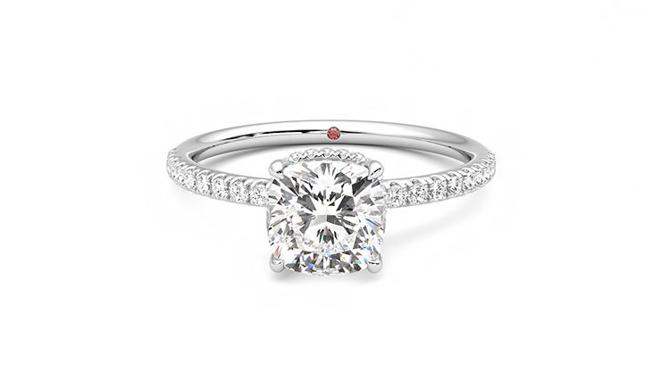 Taylor & Hart Thyme Cushion Engagement Ring 360 degree image 29
