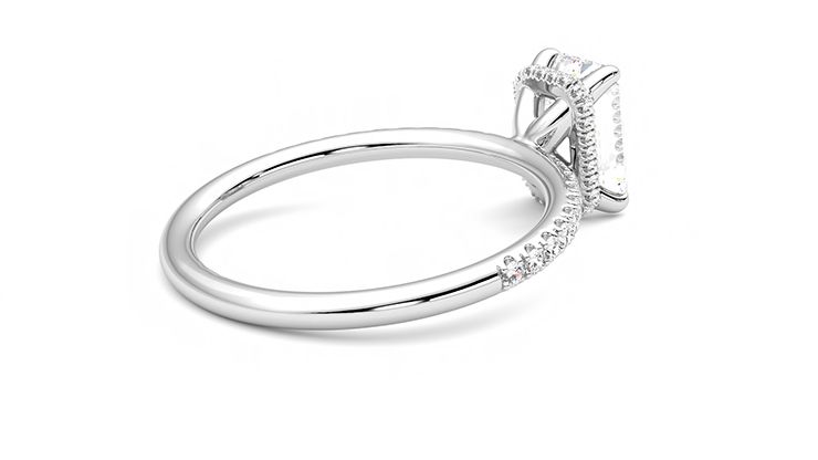 Taylor & Hart Thyme Emerald Engagement Ring 360 degree image 12