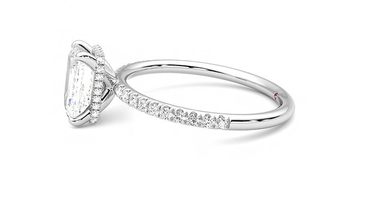 Taylor & Hart Thyme Emerald Engagement Ring 360 degree image 21