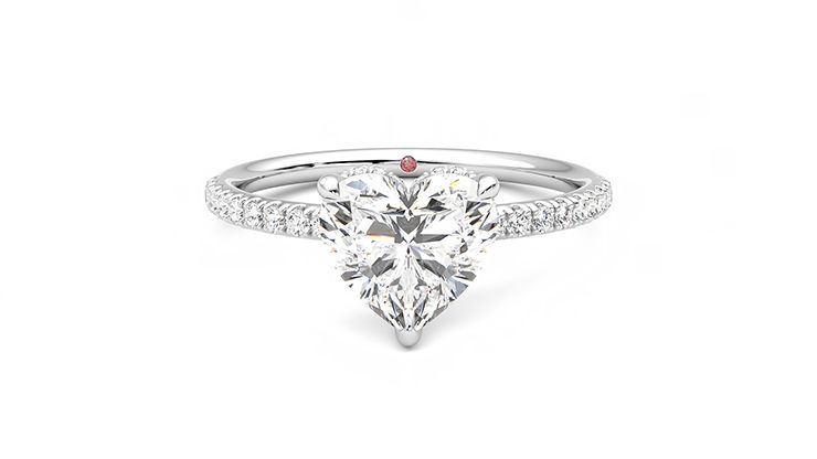 Taylor & Hart Thyme Heart Engagement Ring 360 degree image 0