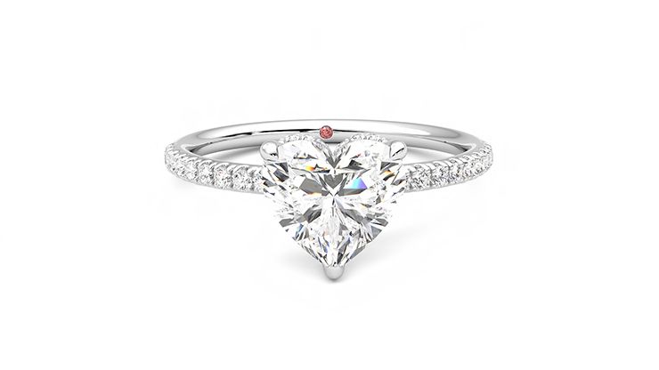 Taylor & Hart Thyme Heart Engagement Ring 360 degree image 1