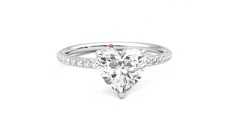 Taylor & Hart Thyme Heart Engagement Ring 360 degree image 2