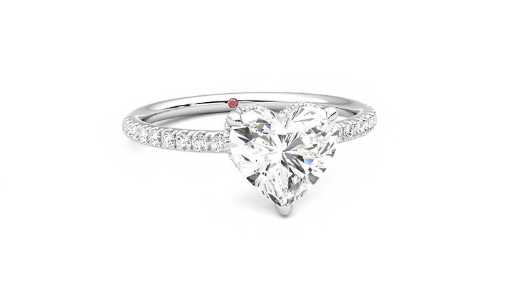 Taylor & Hart Thyme Heart Engagement Ring 360 degree image 3