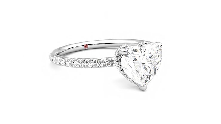 Taylor & Hart Thyme Heart Engagement Ring 360 degree image 5