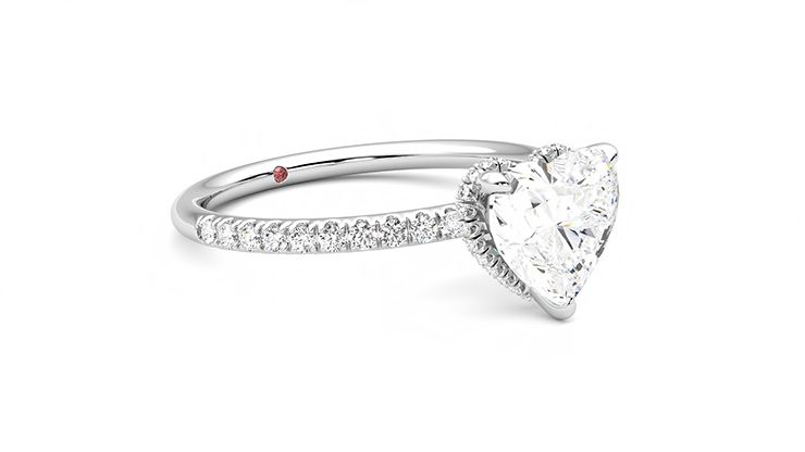 Taylor & Hart Thyme Heart Engagement Ring 360 degree image 6