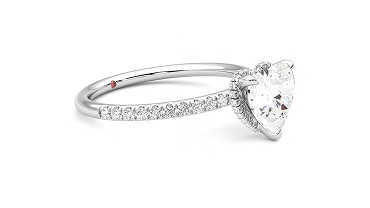Taylor & Hart Thyme Heart Engagement Ring 360 degree image 7