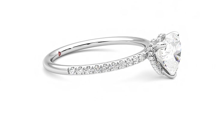 Taylor & Hart Thyme Heart Engagement Ring 360 degree image 8