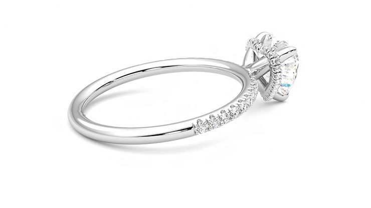 Taylor & Hart Thyme Heart Engagement Ring 360 degree image 11