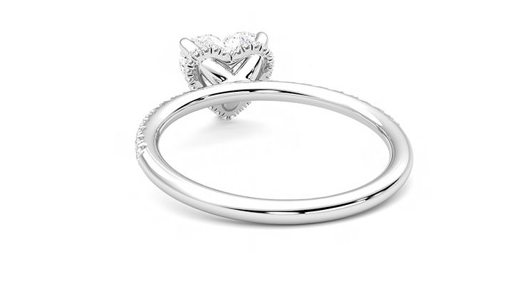 Taylor & Hart Thyme Heart Engagement Ring 360 degree image 16