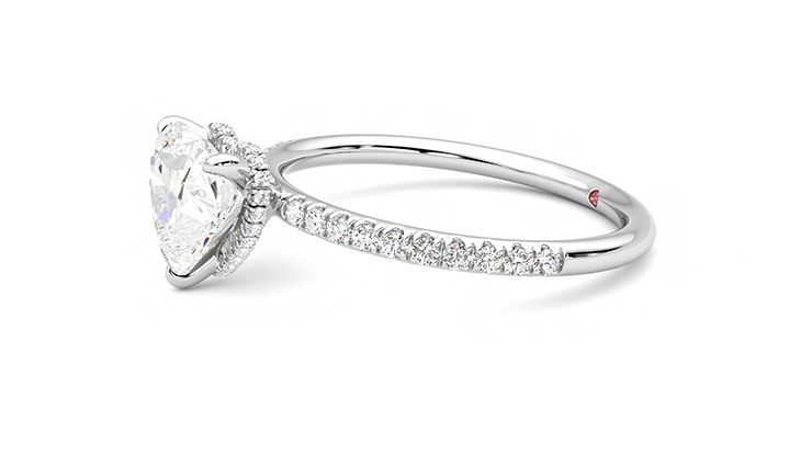 Taylor & Hart Thyme Heart Engagement Ring 360 degree image 22