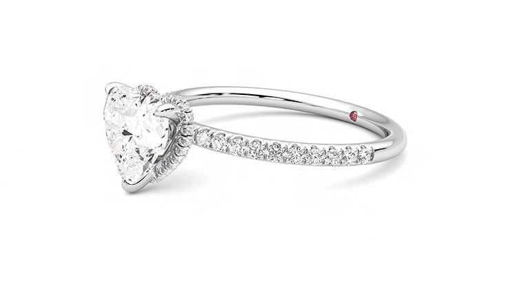 Taylor & Hart Thyme Heart Engagement Ring 360 degree image 23