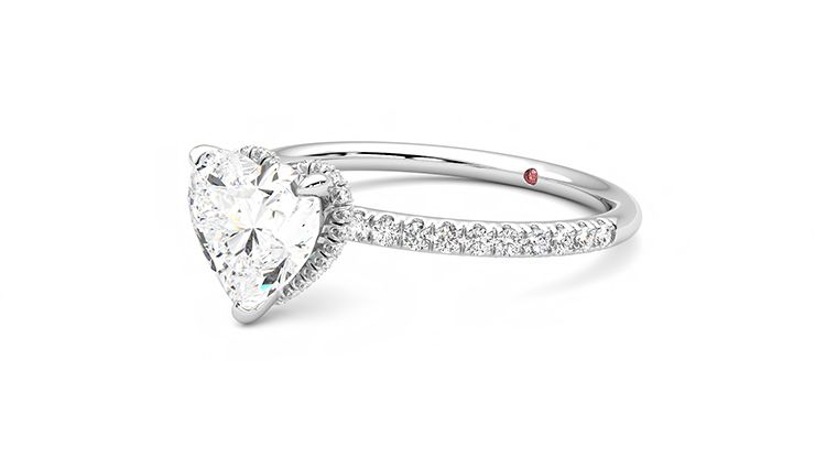 Taylor & Hart Thyme Heart Engagement Ring 360 degree image 24