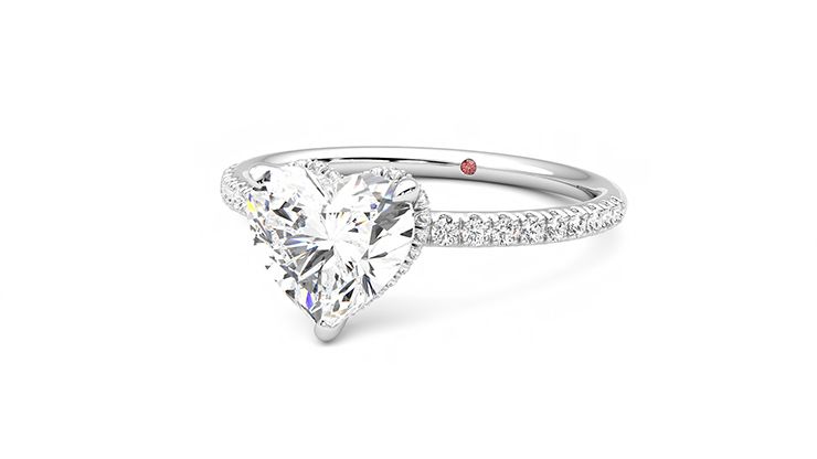 Taylor & Hart Thyme Heart Engagement Ring 360 degree image 26