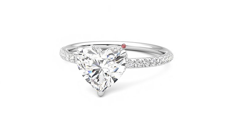 Taylor & Hart Thyme Heart Engagement Ring 360 degree image 27