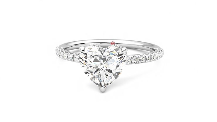 Taylor & Hart Thyme Heart Engagement Ring 360 degree image 28
