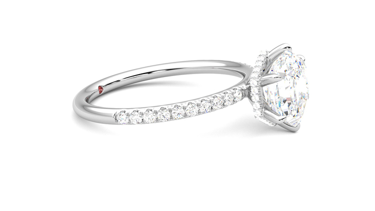 Taylor & Hart Thyme Hexagonal Engagement Ring 360 degree image 8