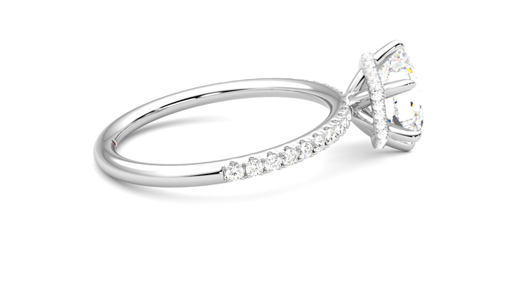 Taylor & Hart Thyme Hexagonal Engagement Ring 360 degree image 10