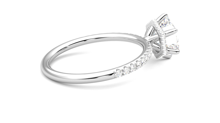 Taylor & Hart Thyme Hexagonal Engagement Ring 360 degree image 11