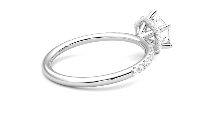 Taylor & Hart Thyme Hexagonal Engagement Ring 360 degree image 12