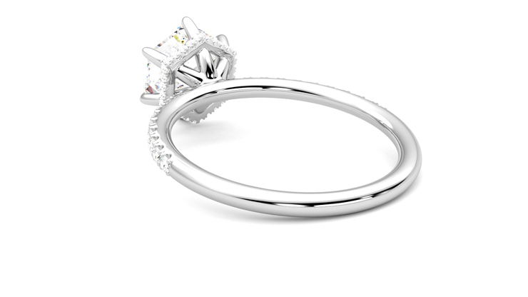 Taylor & Hart Thyme Hexagonal Engagement Ring 360 degree image 17
