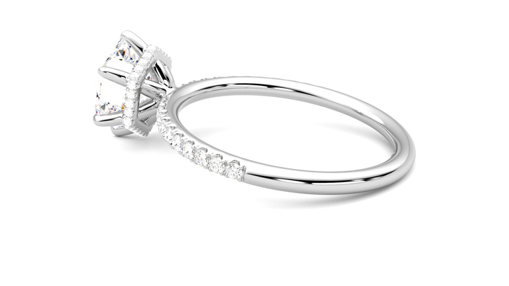 Taylor & Hart Thyme Hexagonal Engagement Ring 360 degree image 19