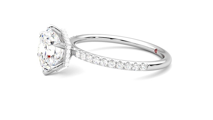 Taylor & Hart Thyme Hexagonal Engagement Ring 360 degree image 22