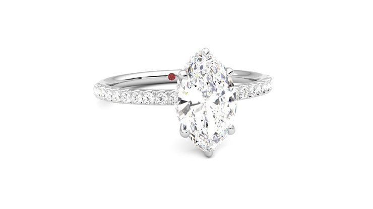 Taylor & Hart Thyme Marquise Engagement Ring 360 degree image 2
