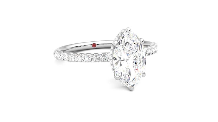 Taylor & Hart Thyme Marquise Engagement Ring 360 degree image 3