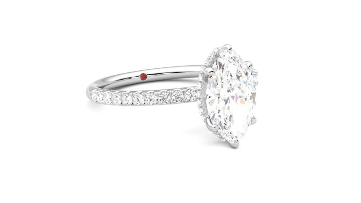 Taylor & Hart Thyme Marquise Engagement Ring 360 degree image 4