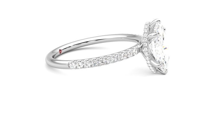 Taylor & Hart Thyme Marquise Engagement Ring 360 degree image 7