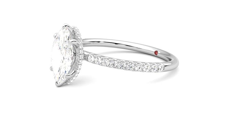 Taylor & Hart Thyme Marquise Engagement Ring 360 degree image 22