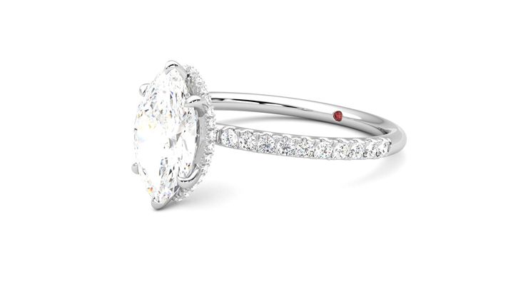 Taylor & Hart Thyme Marquise Engagement Ring 360 degree image 23