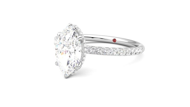 Taylor & Hart Thyme Marquise Engagement Ring 360 degree image 24