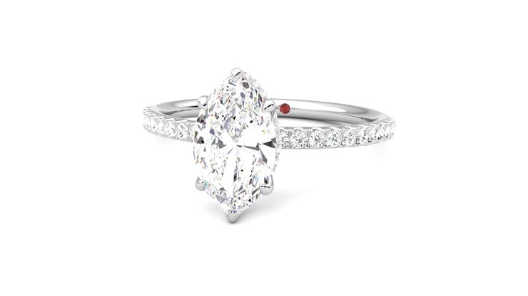 Taylor & Hart Thyme Marquise Engagement Ring 360 degree image 26