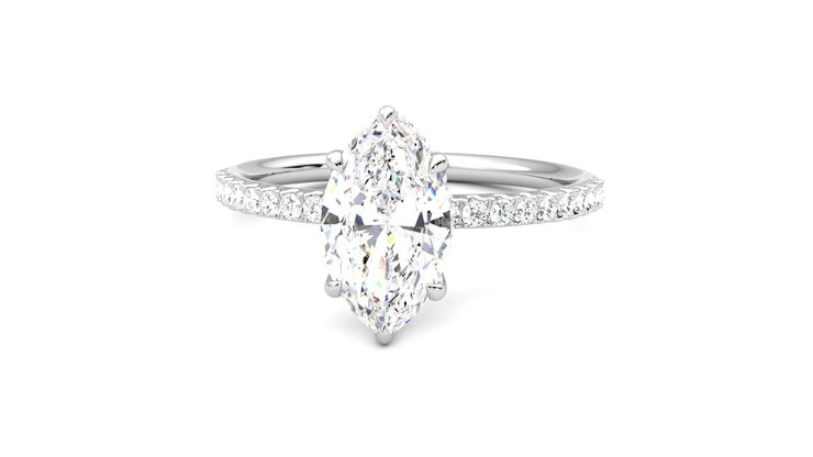 Taylor & Hart Thyme Marquise Engagement Ring 360 degree image 27