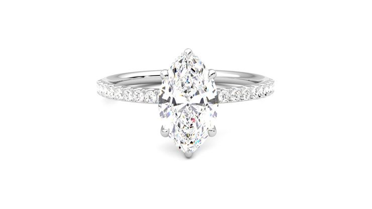 Taylor & Hart Thyme Marquise Engagement Ring 360 degree image 28