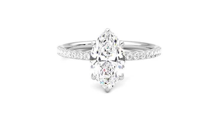 Taylor & Hart Thyme Marquise Engagement Ring 360 degree image 29