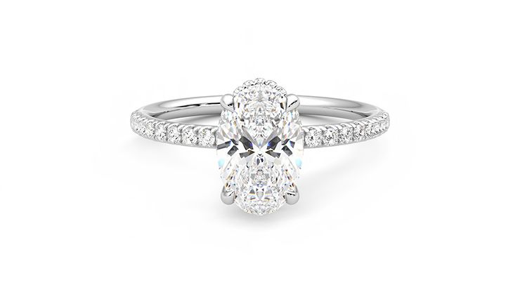 Taylor & Hart Thyme Oval Engagement Ring 360 degree image 0