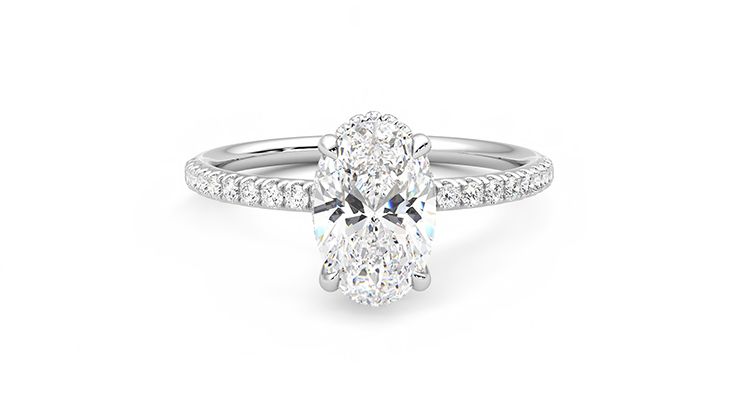 Taylor & Hart Thyme Oval Engagement Ring 360 degree image 1