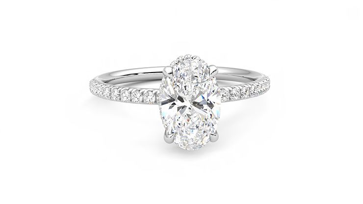 Taylor & Hart Thyme Oval Engagement Ring 360 degree image 2