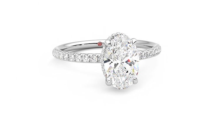 Taylor & Hart Thyme Oval Engagement Ring 360 degree image 3