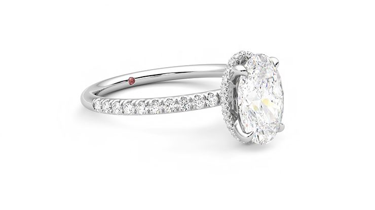 Taylor & Hart Thyme Oval Engagement Ring 360 degree image 6