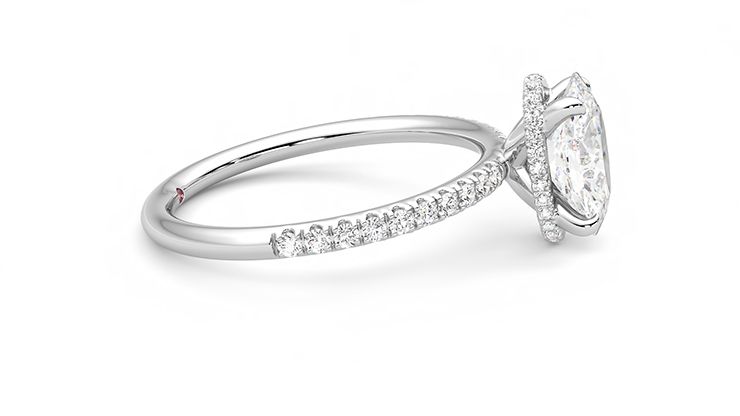Taylor & Hart Thyme Oval Engagement Ring 360 degree image 9