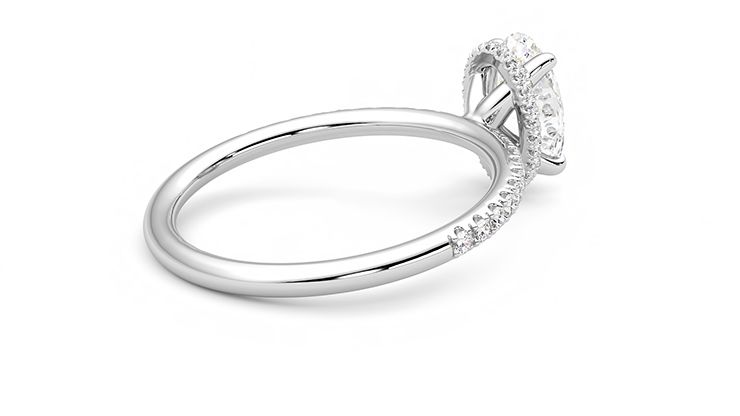 Taylor & Hart Thyme Oval Engagement Ring 360 degree image 12