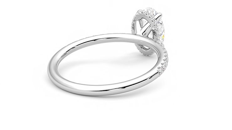 Taylor & Hart Thyme Oval Engagement Ring 360 degree image 13