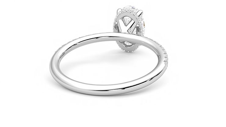 Taylor & Hart Thyme Oval Engagement Ring 360 degree image 14