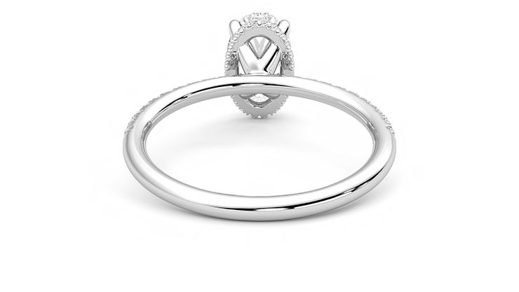 Taylor & Hart Thyme Oval Engagement Ring 360 degree image 15