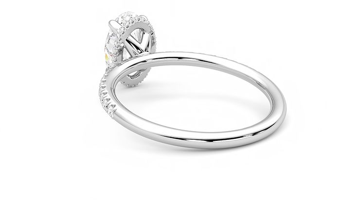 Taylor & Hart Thyme Oval Engagement Ring 360 degree image 17
